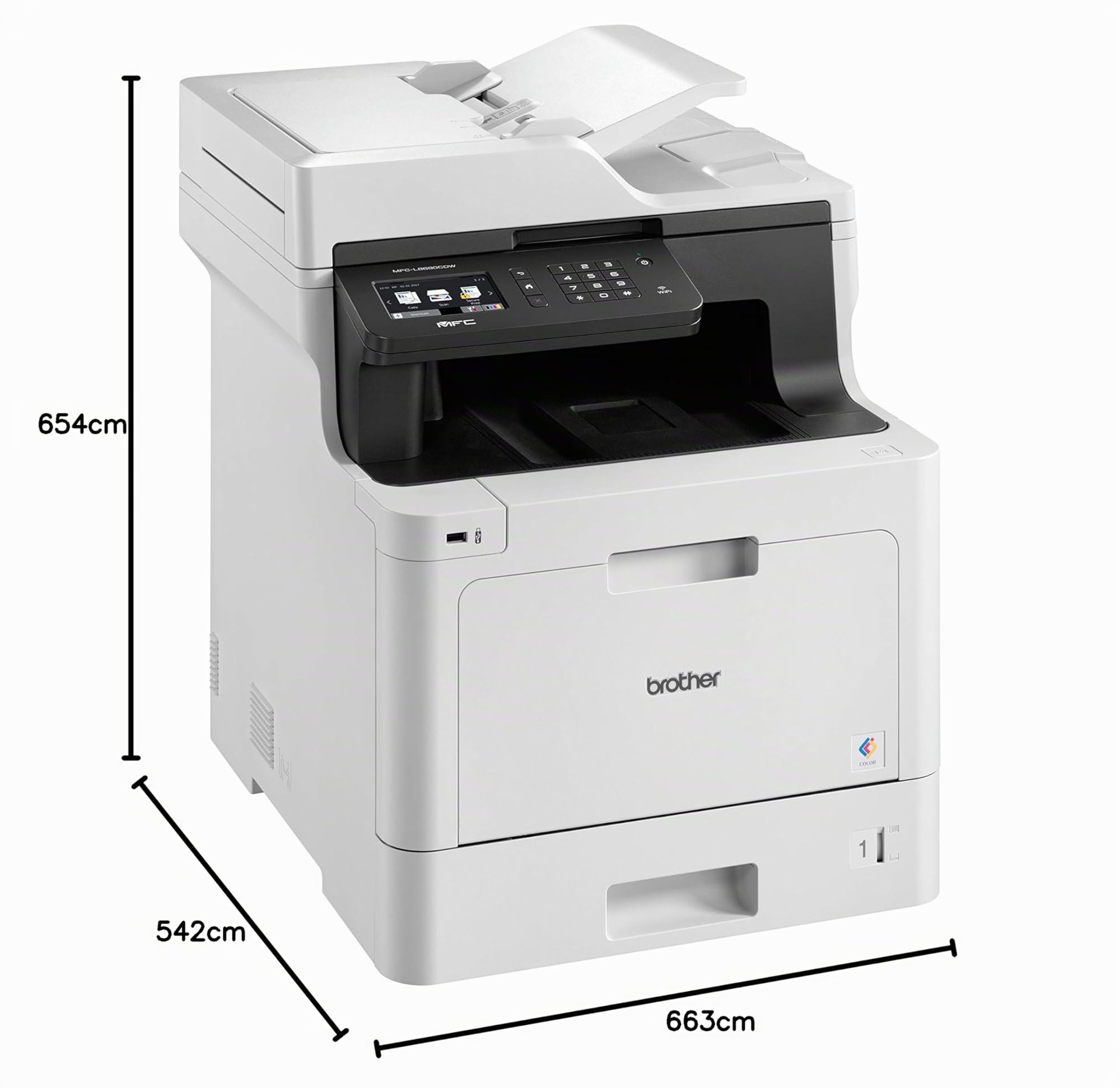 Brother MFC-L8690CDW Imprimante multifonction 4-en-1 sans fil, Laser monochrome 31 ppm, Haute qualité d'impression 2400 dpi Noir