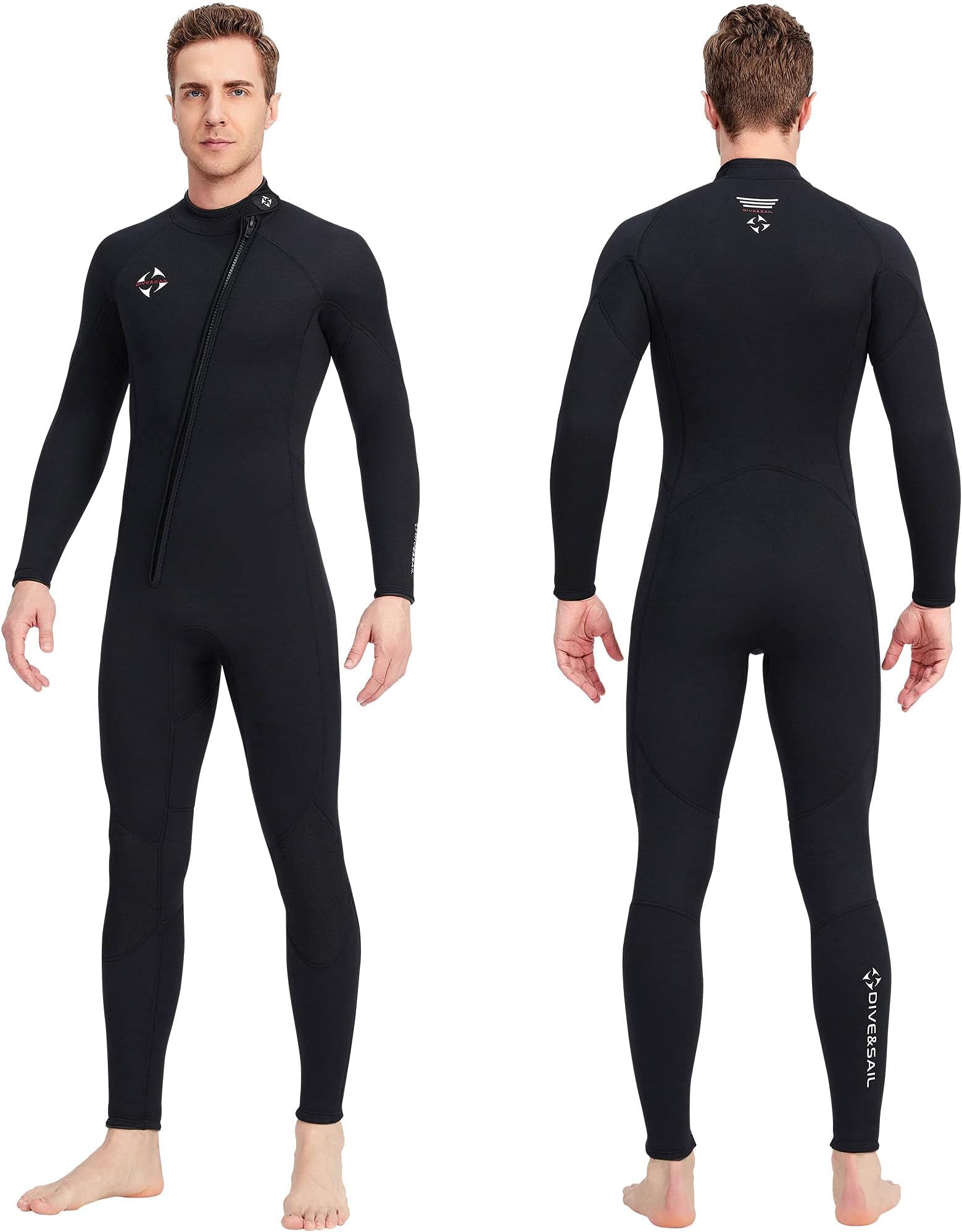 X-MANTN Wetsuits Full Body Men-Full Body Ultra Stretch Mens Wetsuit With Front Zip-3mm Neoprene Scuba Diving Wetsuit To Keep Warm During Water Sports-SPF50+ UV Protection (Men Fullbody MEN-FNTZIP-2XL