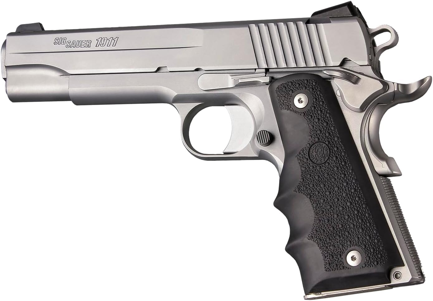 Hogue OverMolded Rubber Grip for Colt 1911 Government Model with Finger Grooves