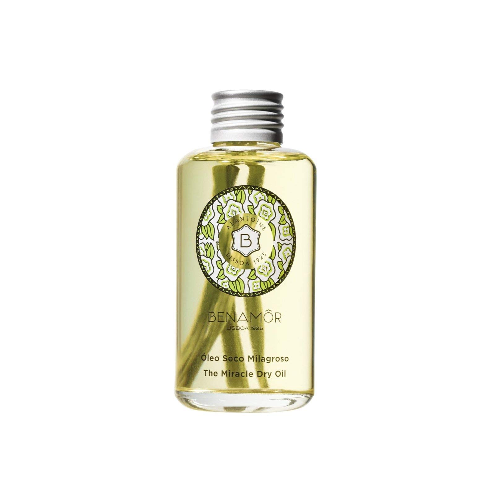 Benamôr – Alantoíne Miracle Dry Oil olejek do pielęgnacji skóry twarzy, włosów i ciała z olejkiem arganowym, olejek migdałowy – delikatny zapach cytryny, bez parabenów, wegański – butelka 100 ml