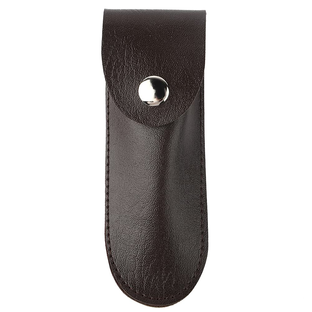 Buachois Bottle Opener Leather Case, Small PU Leather Bag for Wine Knife Set and Tools, Compact Protective Holder for Bottle Openers (Brown)