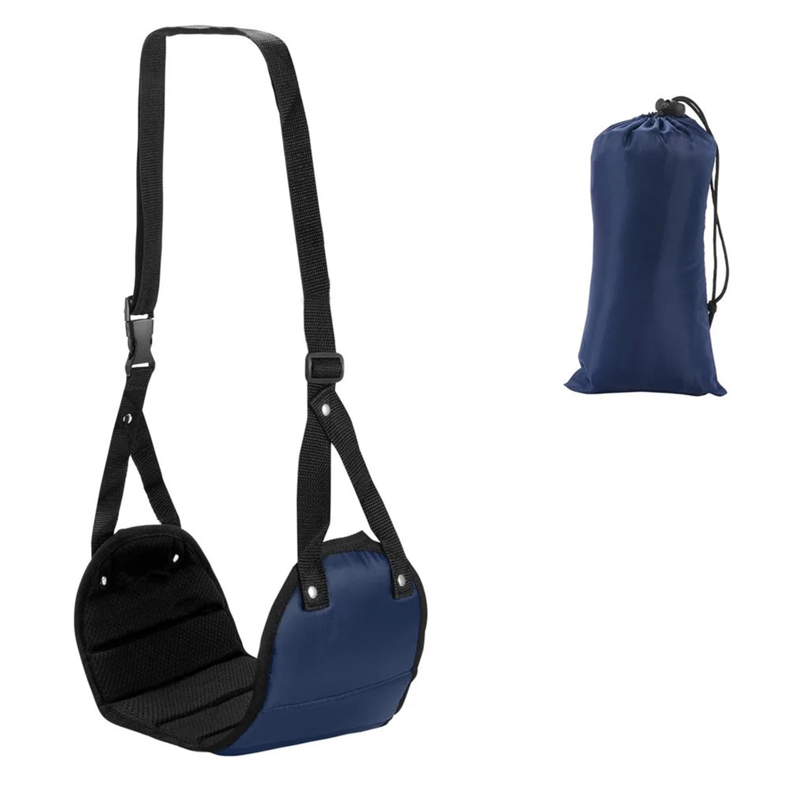 Poggiapiedi for aereo Amaca for piedi portatile for Accessori for voli lunghi for ufficio for viaggi a casa(Deep Blue)