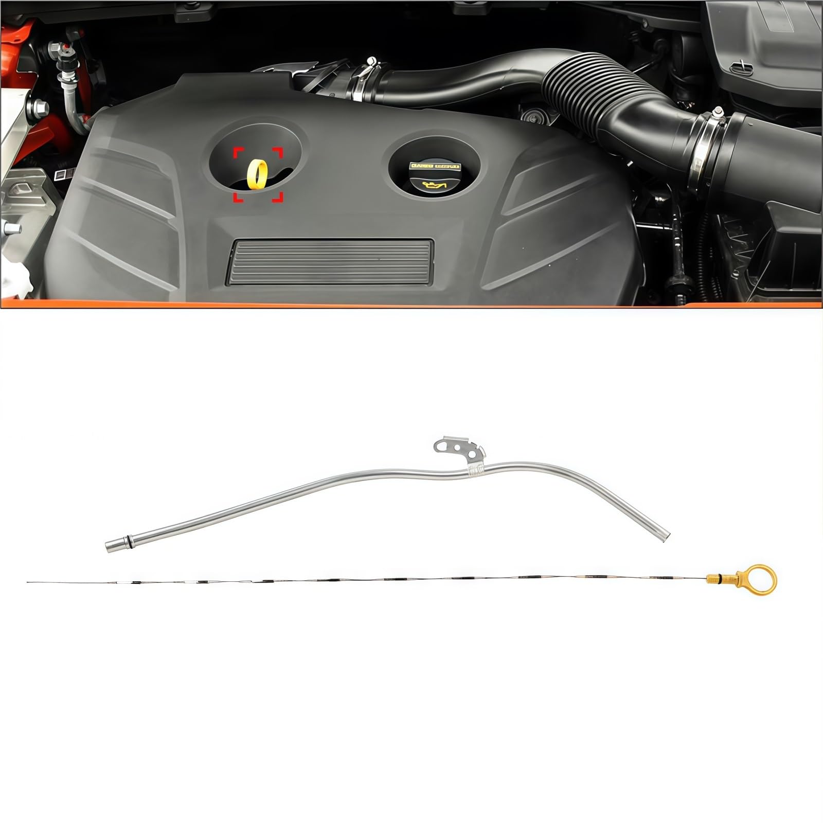 Asta di Livello Olio Motore per Jaguar E-Pace 2018 2019 - Indicatore Livello Olio Motore - Ricambio LR094409