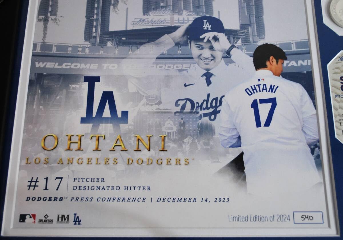 Amazon.co.jp: LAドジャース 大谷翔平 移籍記念 ダブルコインフォト  