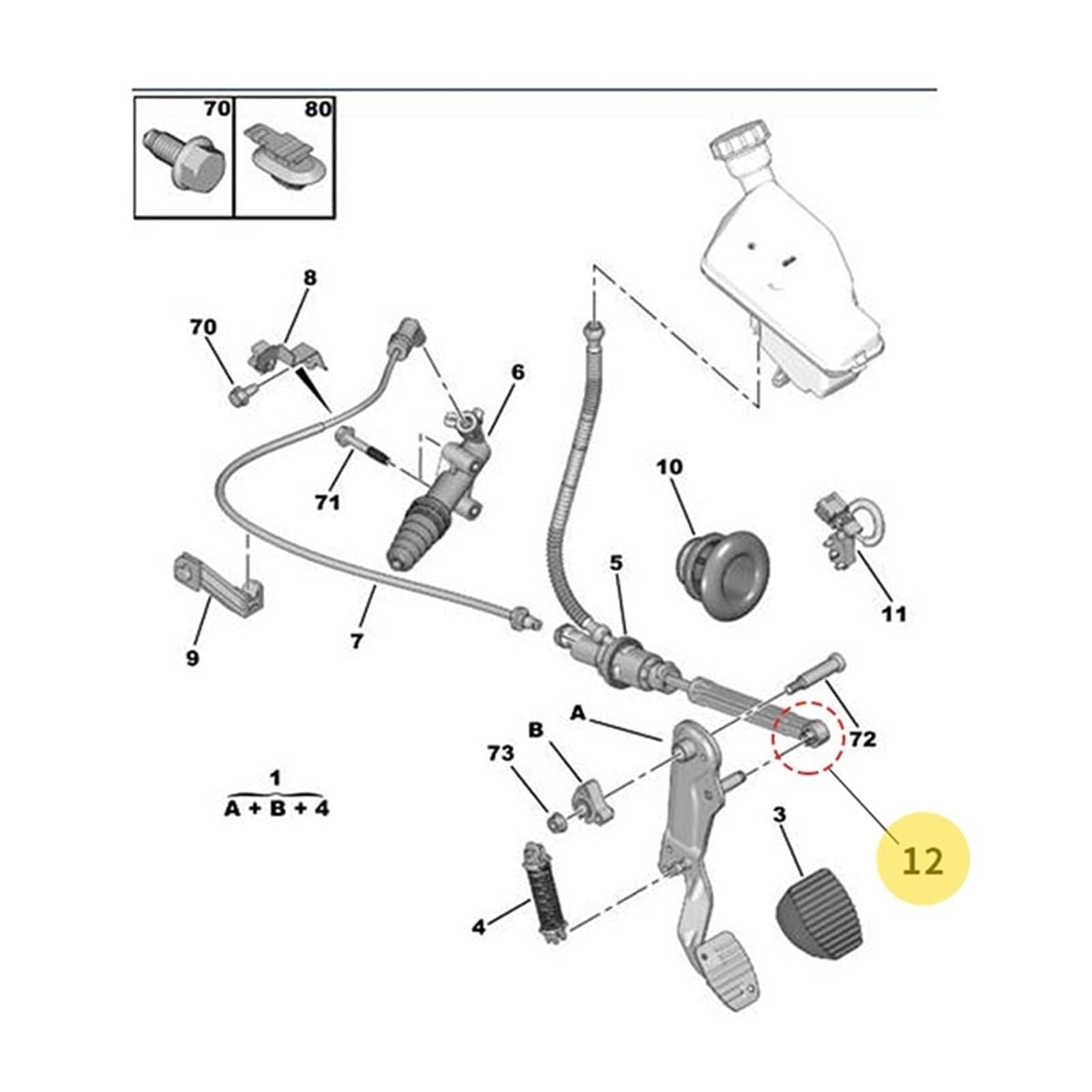 Citroen Elysee C2 C3 C4 C5 C6 Peugeot 307 308 408 2008 3008 207 Clutch Master Cylinder Buckle Clip