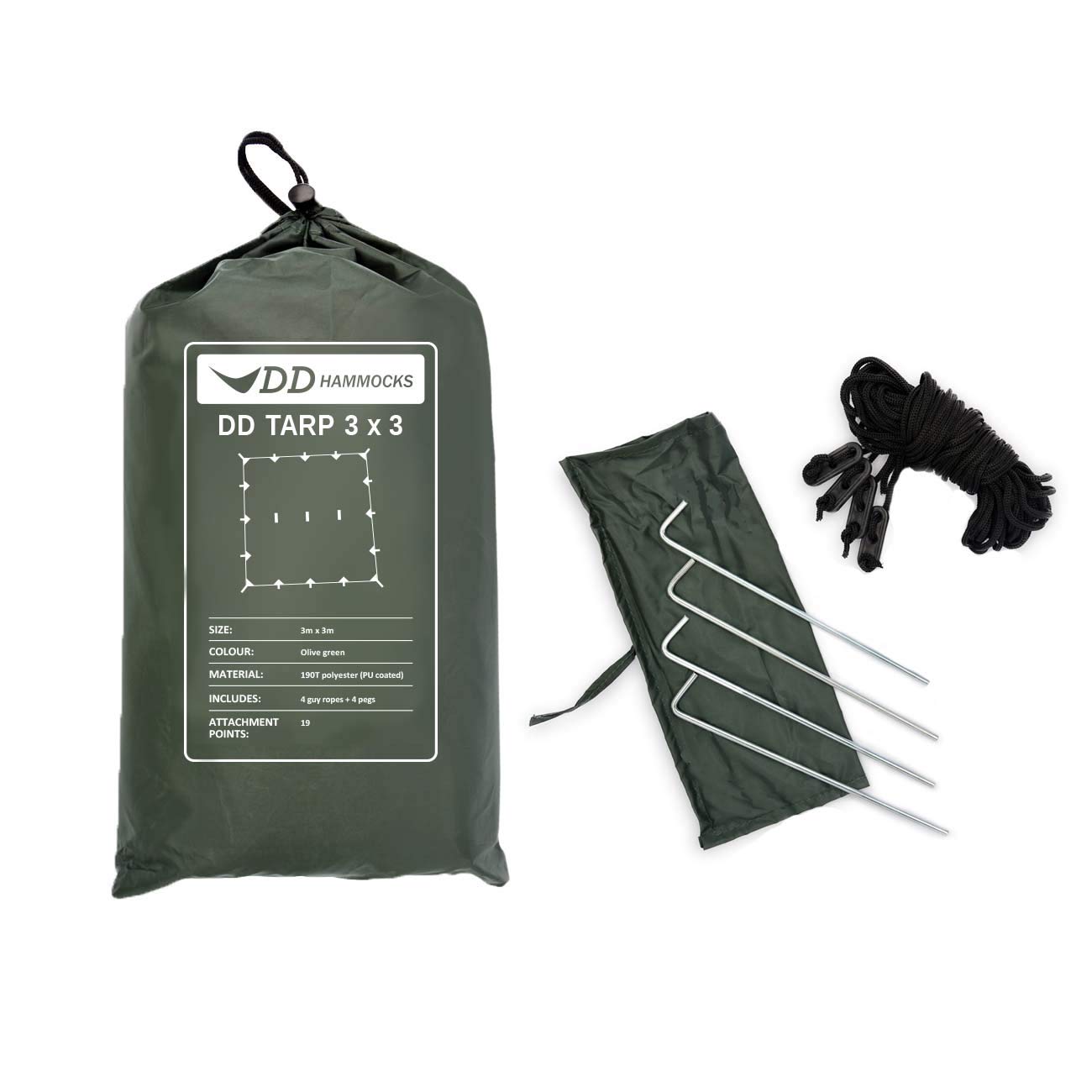 3x3 lightweight tarp