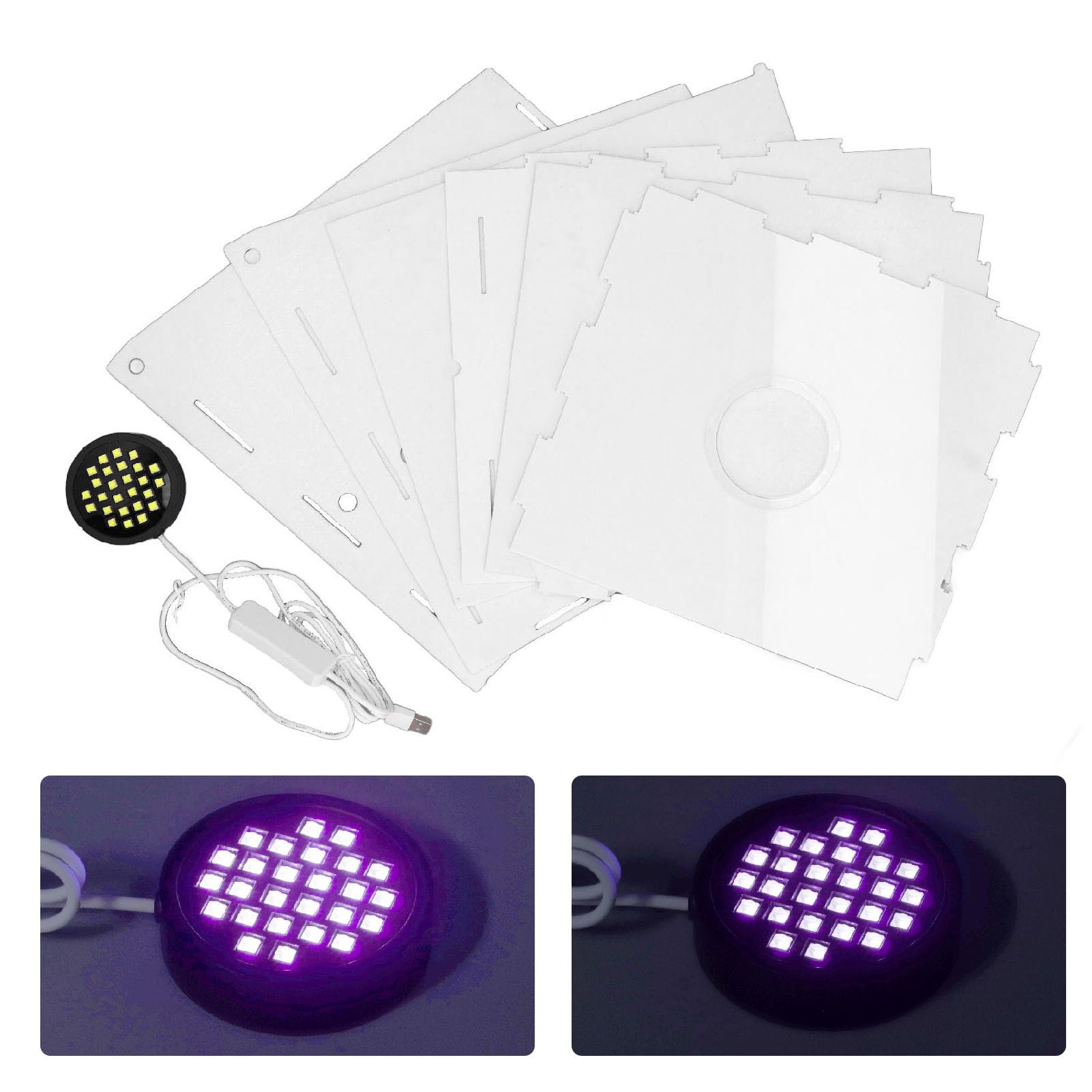Caja de curado de resina UV, caja de luz de curado UV, estación de curado UV de gran tamaño para máquina de impresora 3D