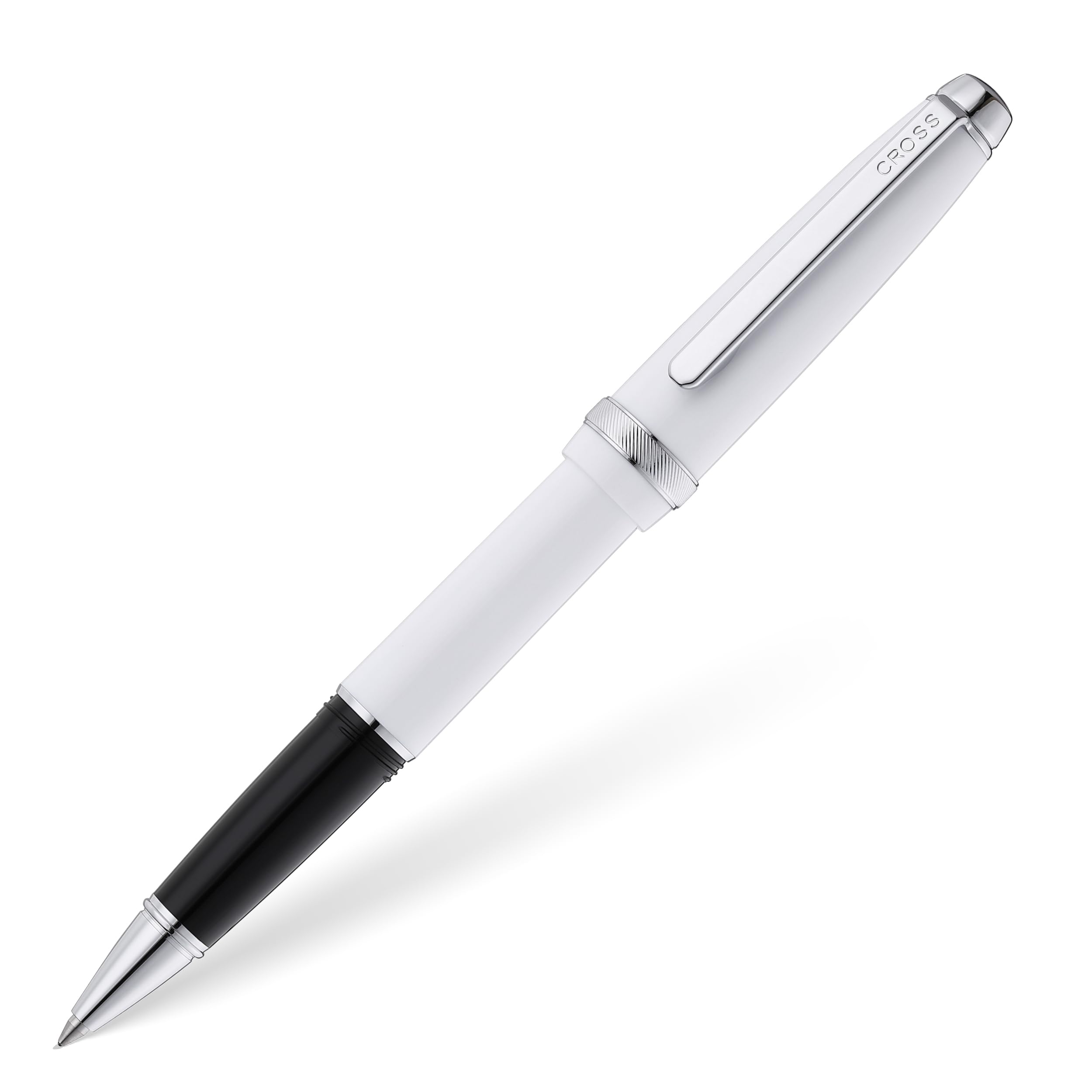 Cross Lume Porcelain White Rollerball Pen, Medium Point, Black Ink