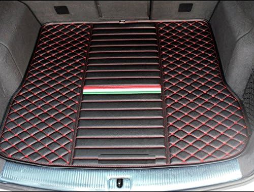 Alfombrilla protectora para maletero de BMW Serie 6 F12 F13 F06 2012-2018 640i 650i, Línea negra y roja.