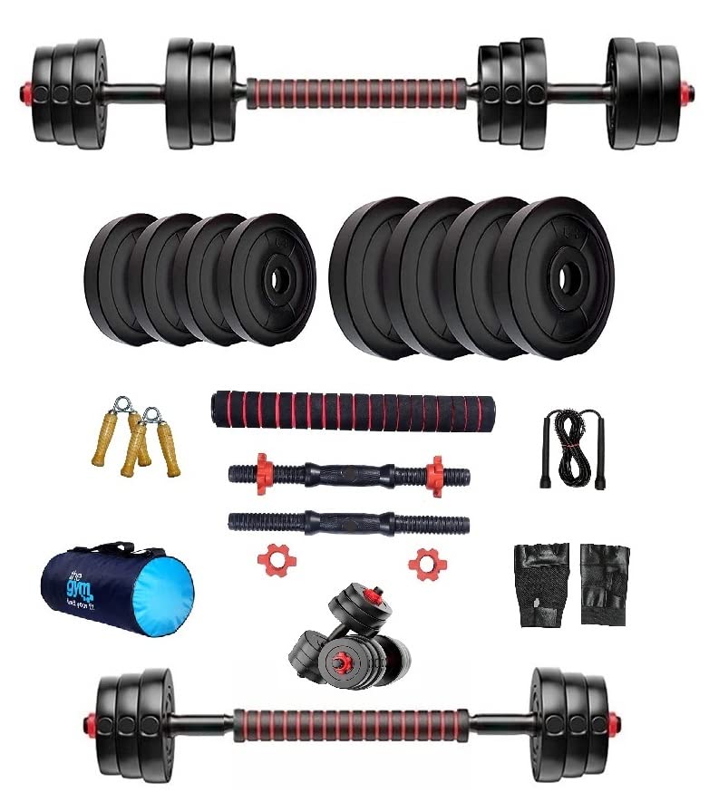 Bodyfit Dumbles Gym Set, Home Gym Weight Plates + 1 Multi 3in1 Extension Rod, Pair of New Dumbbell Rods, Unisex Exercise Set with Gym Bag. (16kg Weight Plates) (B0BH8QZDHH) Amazon Price History, Amazon Price Tracker
