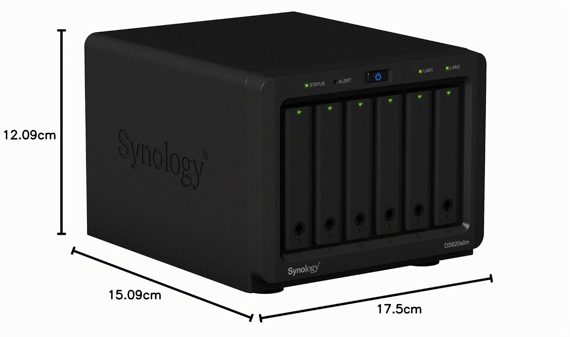 Nas synology diskstation servidor de almacenamiento J3355 ethernet escritorio negro DS620SLIM