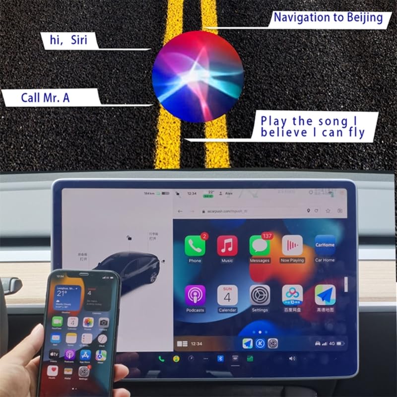 Wireless Auto Adapter Wireless CarPlay Box USB Dongle for Model 3YXS