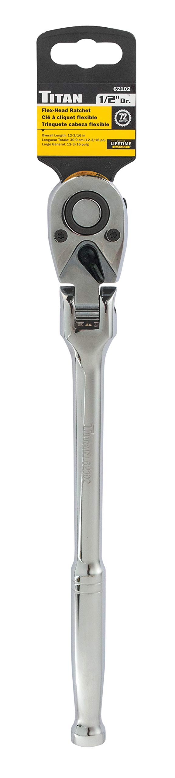 Titan TIT62102 - Llave de carraca (1/2 pulgadas, cabeza flexible)