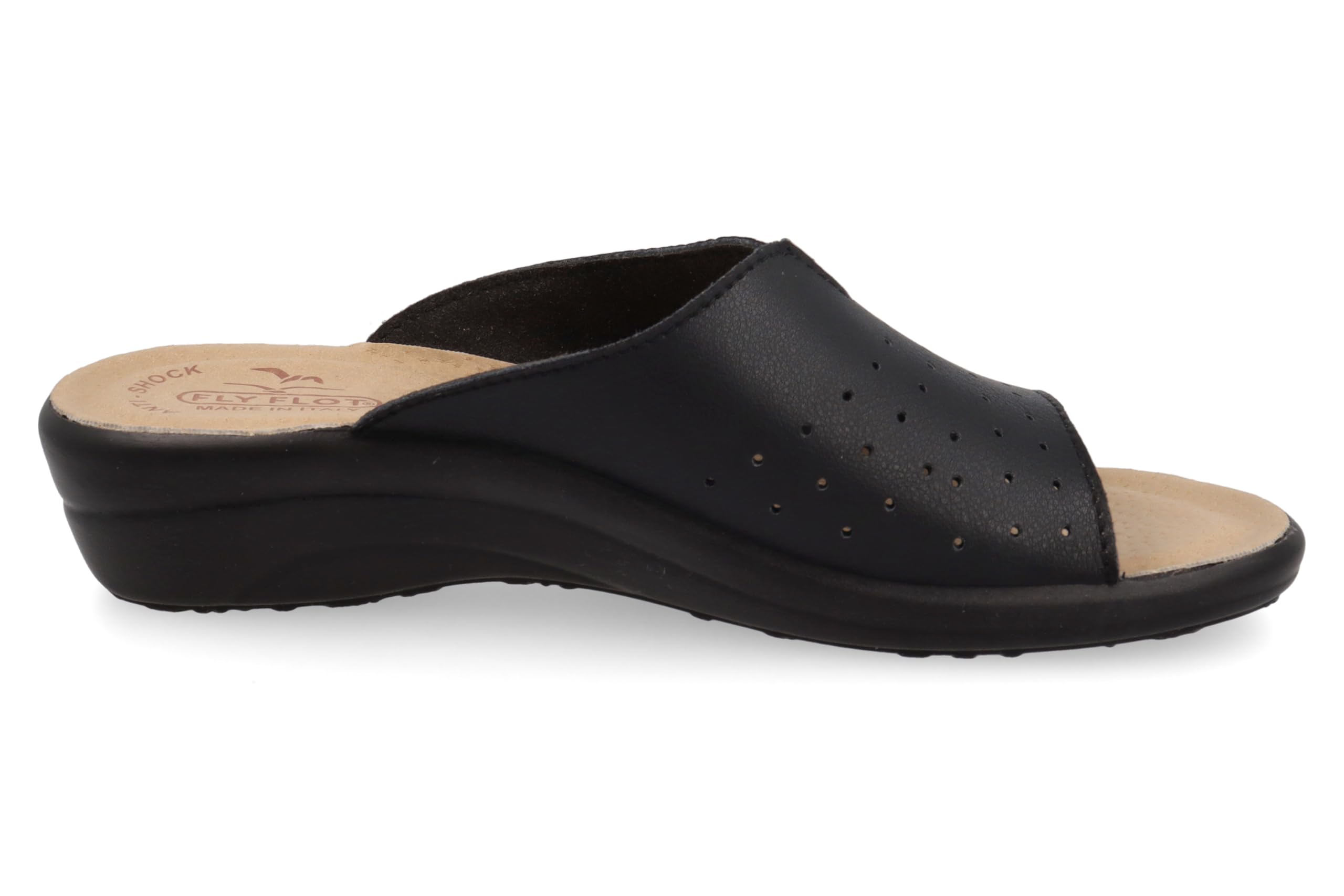 Fly Flot Ciabatta Donna Aperta in Microfibra Elasticizzata, Zoccoli Sanitari, Sottopiede Imbottito Antishock in Pelle, Sandali