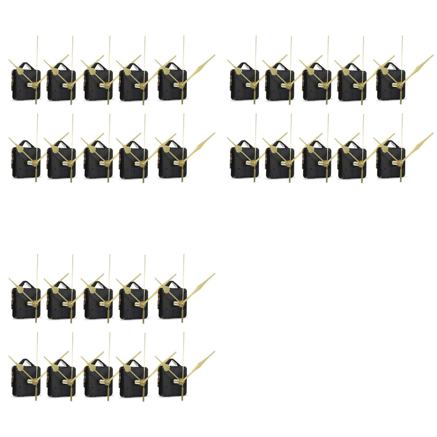 Vjsujehgy 30Pcs 18mm Silent Movement Sets DIY Spindle Hands Wall Quartz Clock Movement Mechanism Repair Tools Part Clock Kit