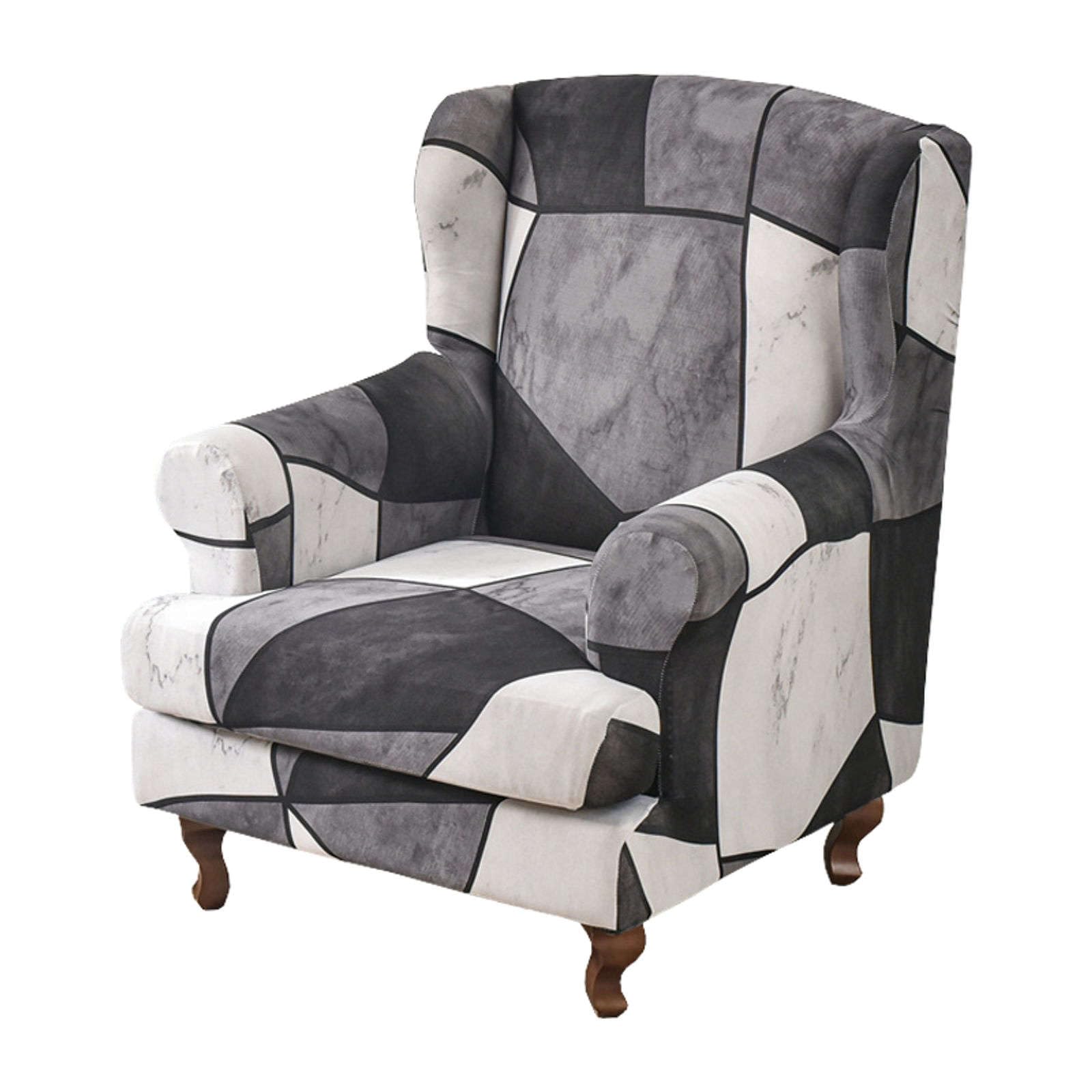 Housse fauteuil à oreilles imprimée pour une décoration cocooning de la chambre