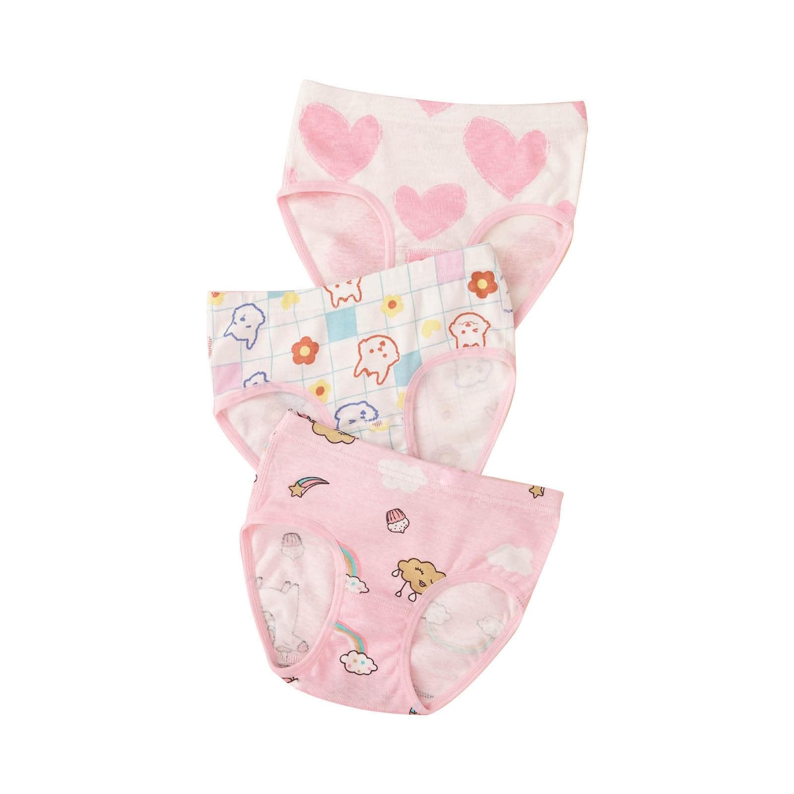 Girls and Toddler Underwear Baby Girls Cotton Underwear Soft Shorts Kids Triangle Briefs Panties Pack Of 3