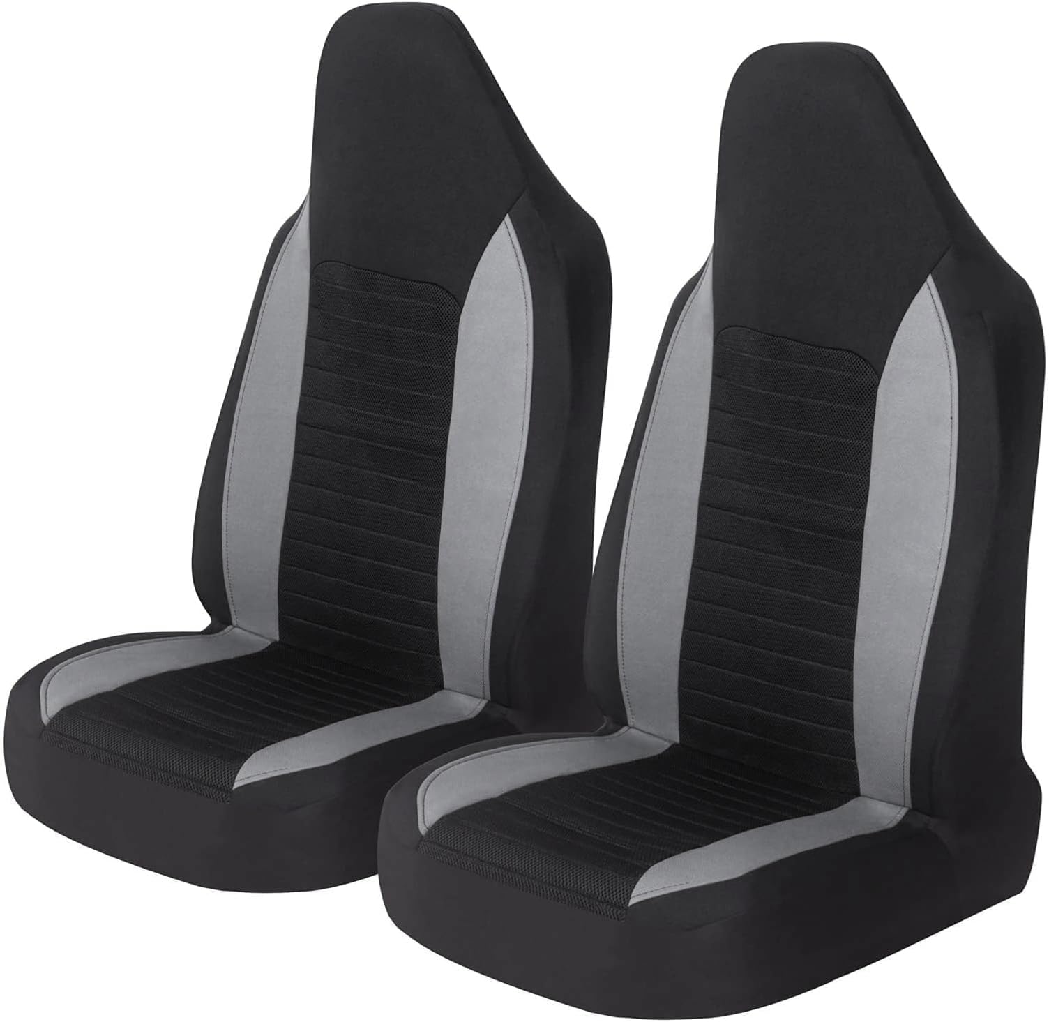 2PCS Breathable Car Seat Covers Front, for Renault Espace 6 Vi 2023 2024, Bucket One-Piece Auto Front Seat Protectors Airbag Compatible, Car Accessories,B-Grey
