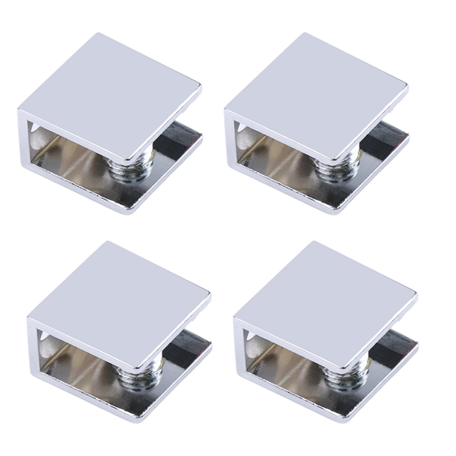 4Pack Heavy Type Glass Shelf Brackets Zincs Alloys Cabinet Clamps Adjustable for Wine Display Case Durability Zincs Alloys Shelf Brackets
