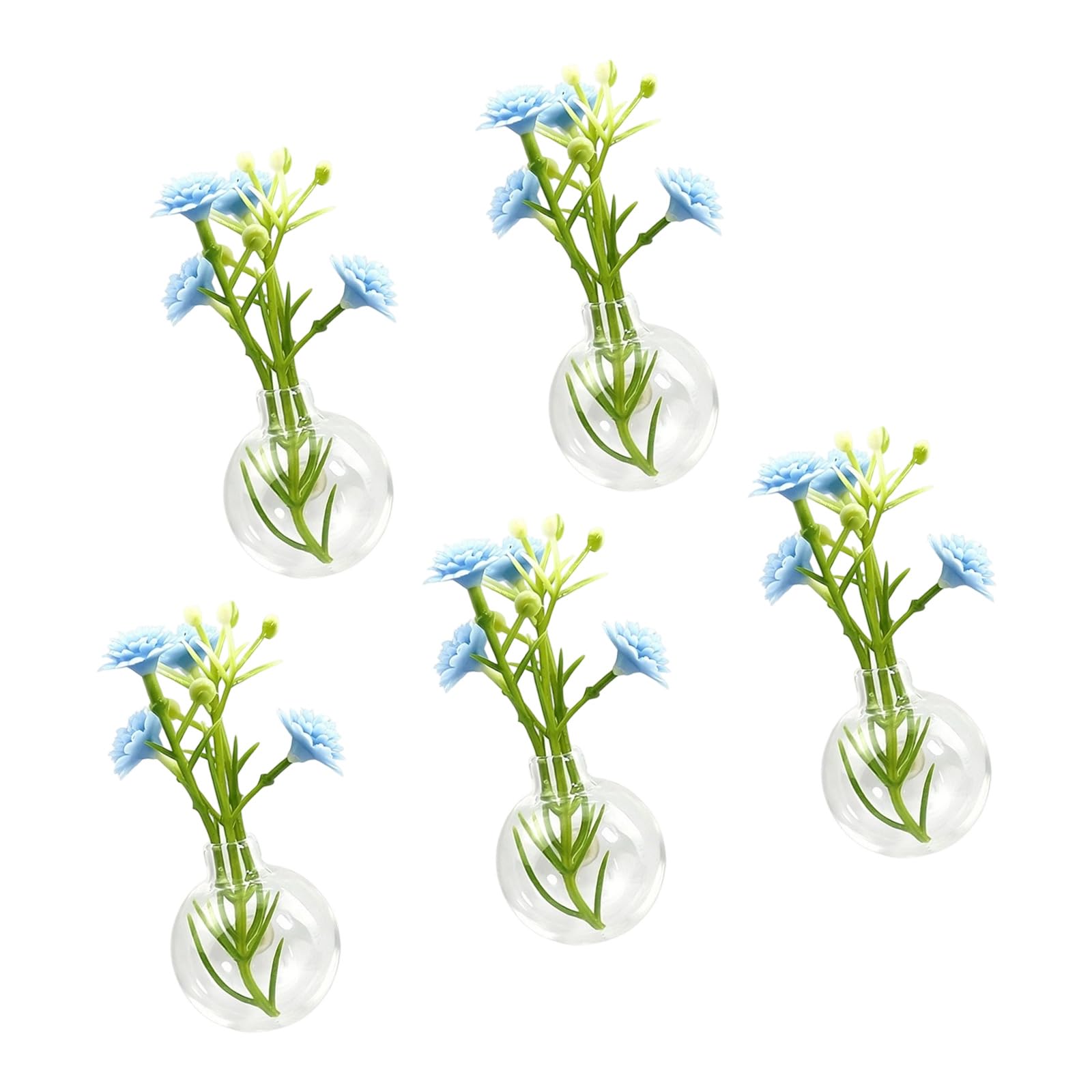 Elnwnnkc Minis Vase, Miniature Plant Vase Magnet Decoration for Refrigerator Kitchen Locker Offices Refrigerator Magnets Fridge Magnets with Flowers