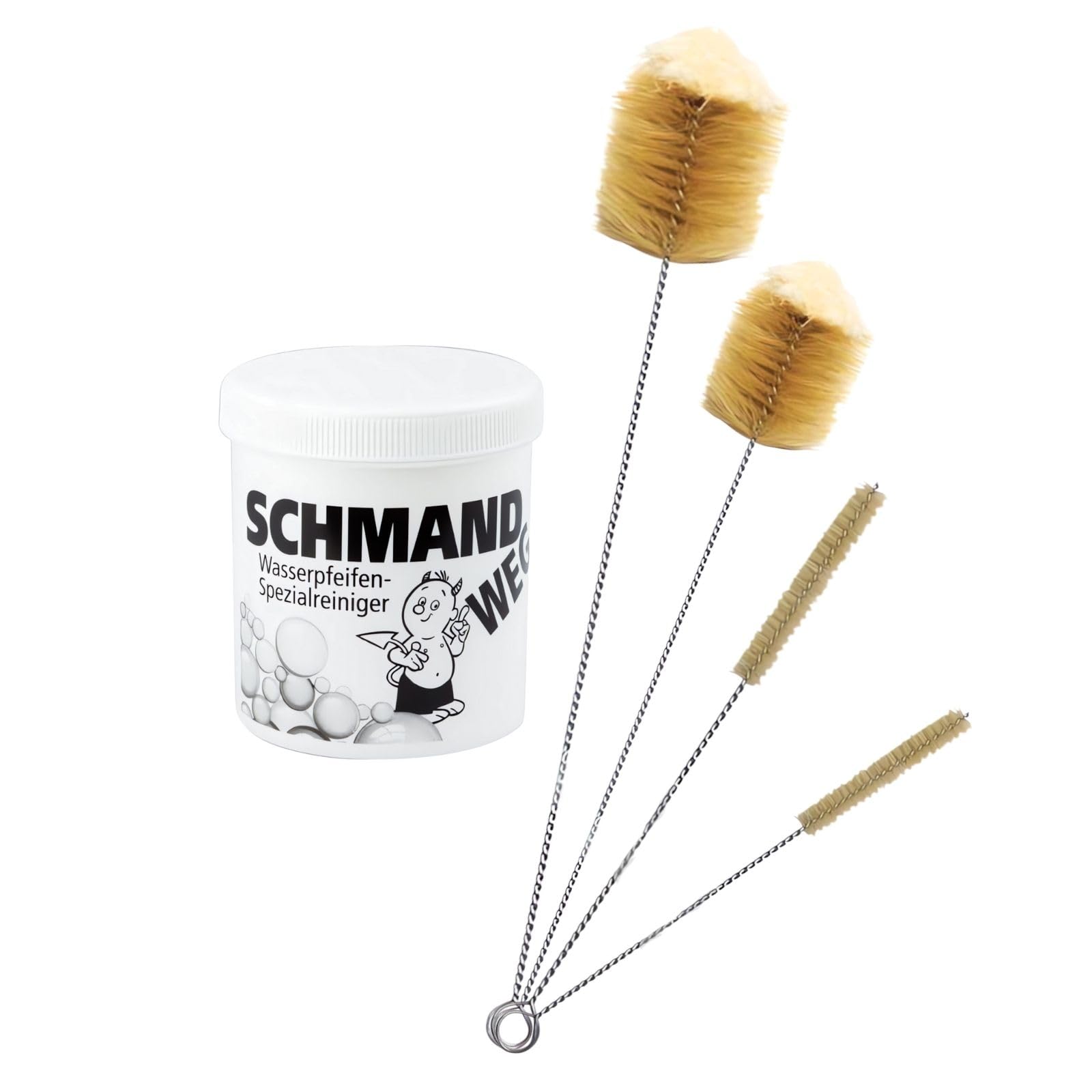 Weedness Schmand Weg Bong Reiniger Set - 4 Premium Pfeifenbürsten – Shisha Wasserpfeifen Reinigungsset Reinigung