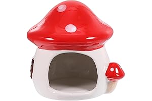 POPETPOP Mushroom Ceramic Hamster Hideout