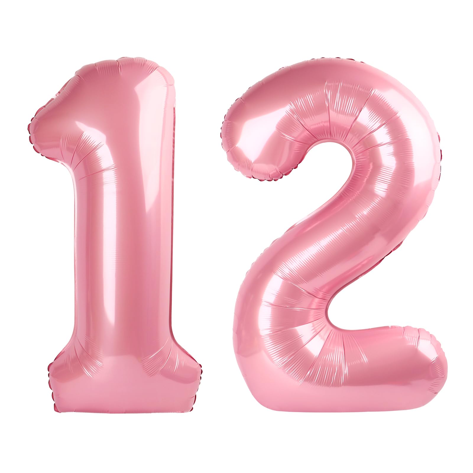 12 Balloon 40 inch Pearl Pink Number Balloons for 12 21 Birthday Decoration