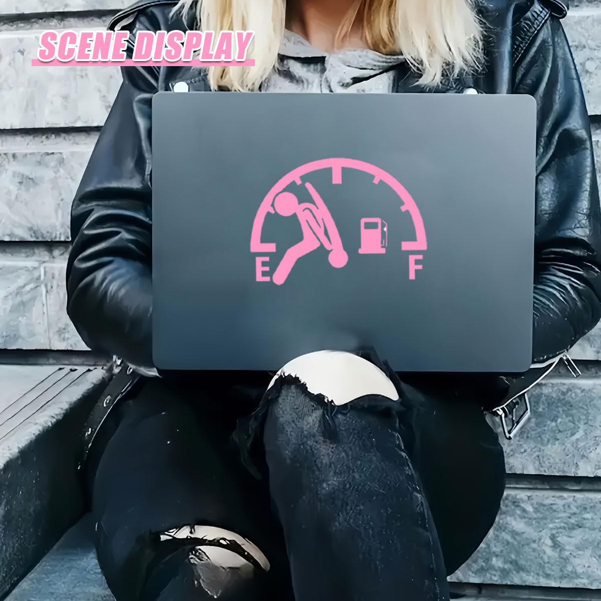 YoRise Funny Car Stickers Waterproof Vinyl Car Fuel Gage Empty Sticker High Gas Consumption Automotive Decals Automotive Exterior — view 5