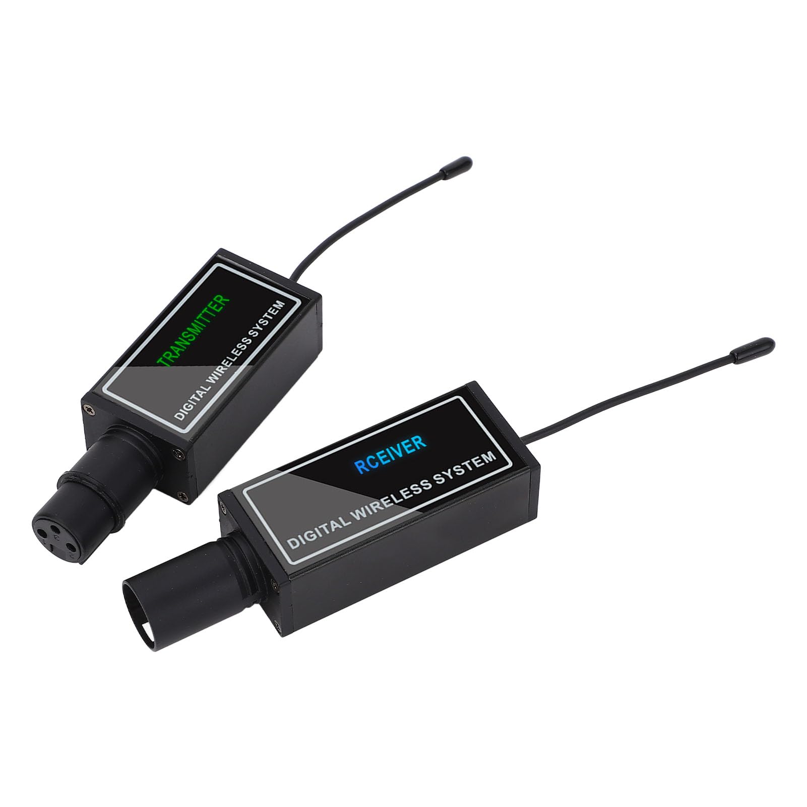 Ricevitore trasmettitore microfono wireless Adattatore XLR USB UHF per fotocamera mixer audio Nero
