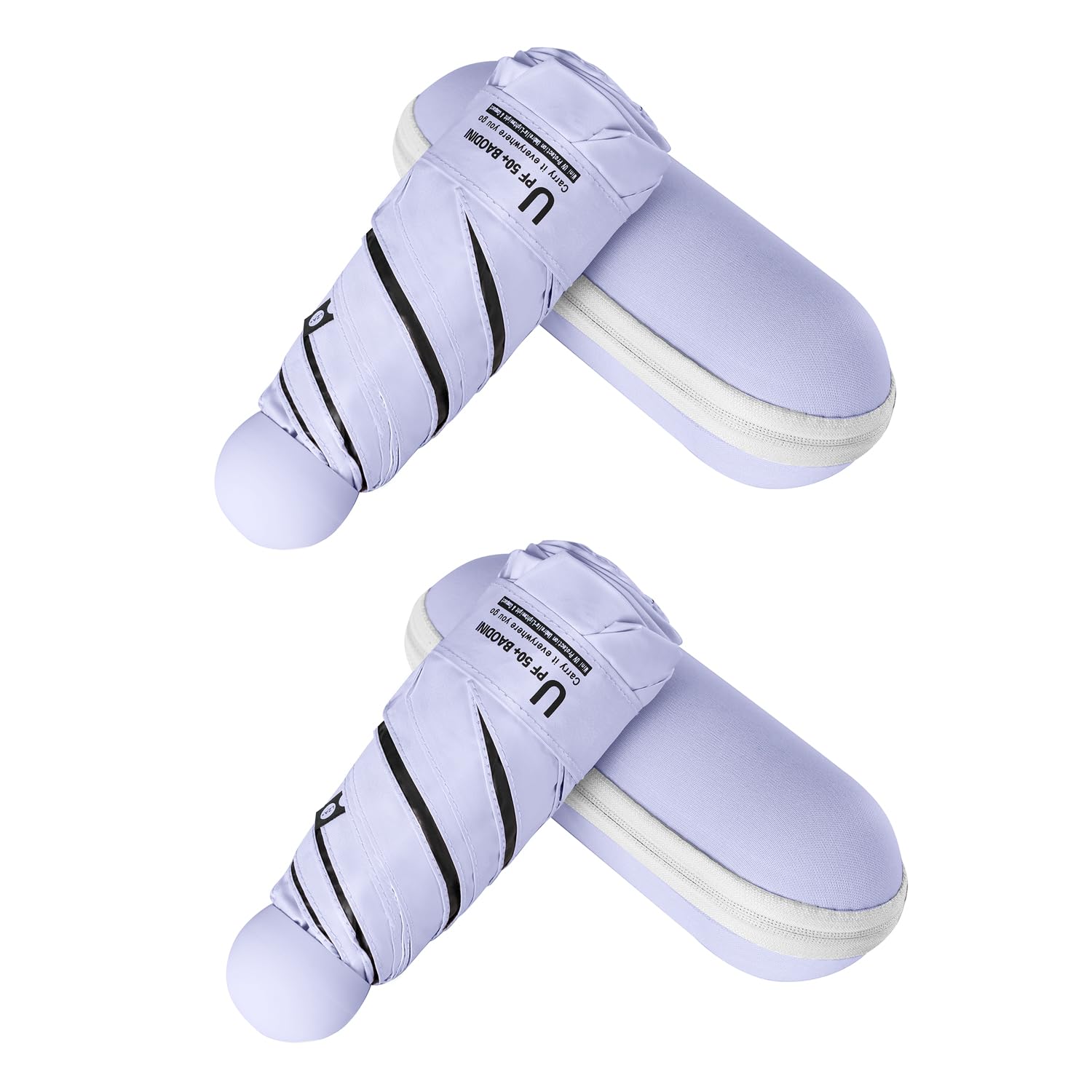 Photo 1 of [PARTIAL SET] BAODINI Travel Essentials Mini Umbrella for Purse With Case Small Compact UV Sun Protection Lightweight Tiny Pocket Manual Open Close Umbrella for Women Kids and Men Fits Purse Backpack