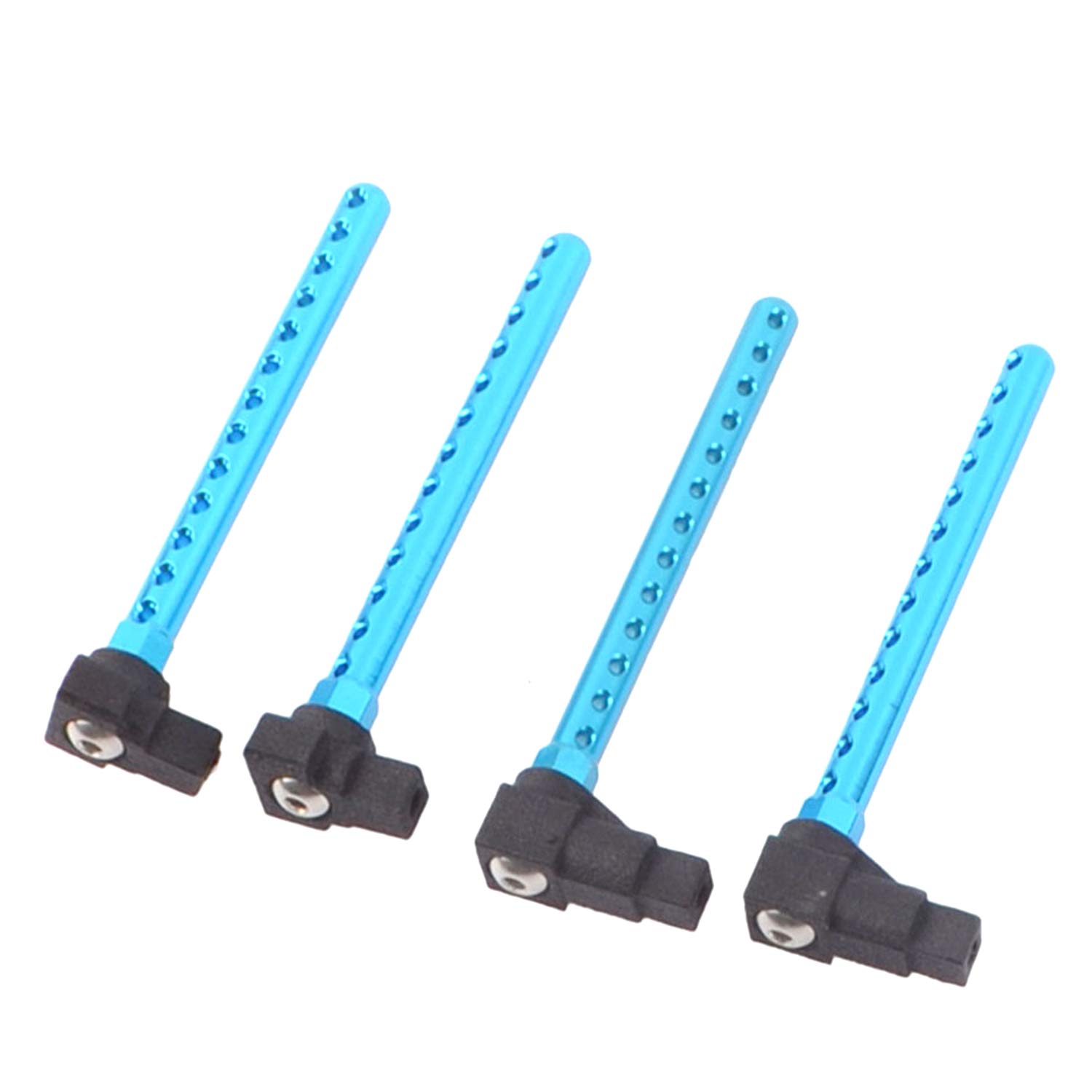 Turodeuo 4Pcs Aluminum Alloy Body Posts Mount Extension Set for TT01 TT-01 1/10 RC Car Upgrade Parts Accessories