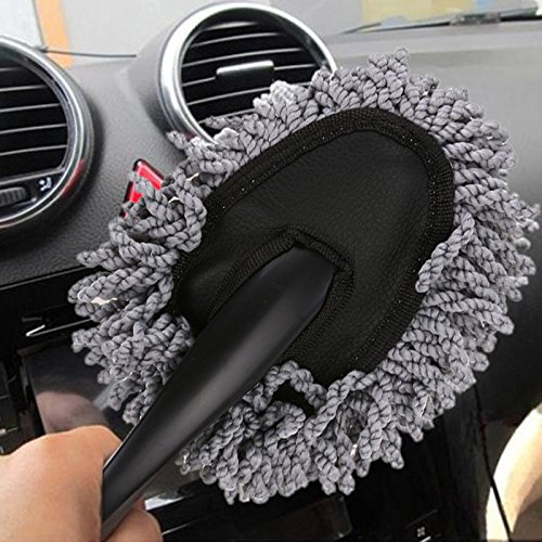 Generic Multi-functional Car Duster Cleaning Dirt Dust Clean Brush Dusting Tool Mop Gray Car Cleaning Products Worldwide