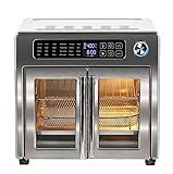 Emeril Lagasse 26 QT Extra Large Air Fryer without Grill Plate, Convection Toaster Oven with French Doors, Stainless Steel