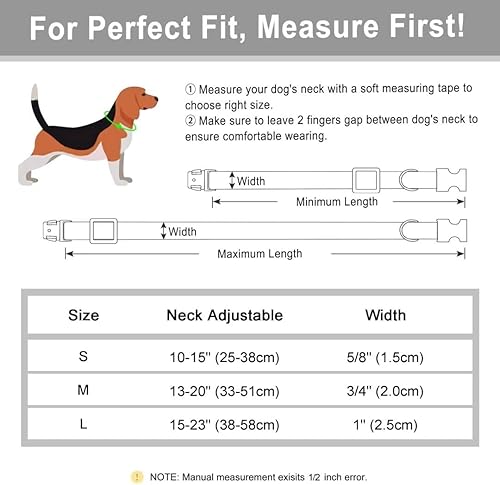 Miniatura 6 de KINYABLUE Collar de perro personalizado suave y cómodo para perros pequeños, lindo collar de perro personalizado con nombre grande y número de