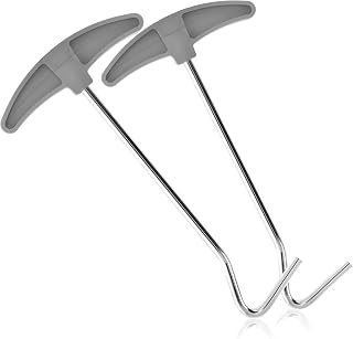 COM-FOUR® 2x peg puller – sciagacz haków do latwego usuwania kolków, haczyków i kolków – akcesoria do namiotu na kemping i na zewnatrz (Plastik – 2 sztuki)