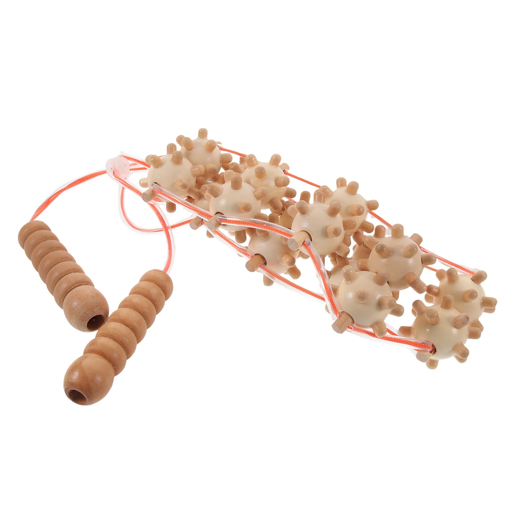 Holz Rollmassagegerät mit Kunststoff, Tragbares Rückenmassagegerät