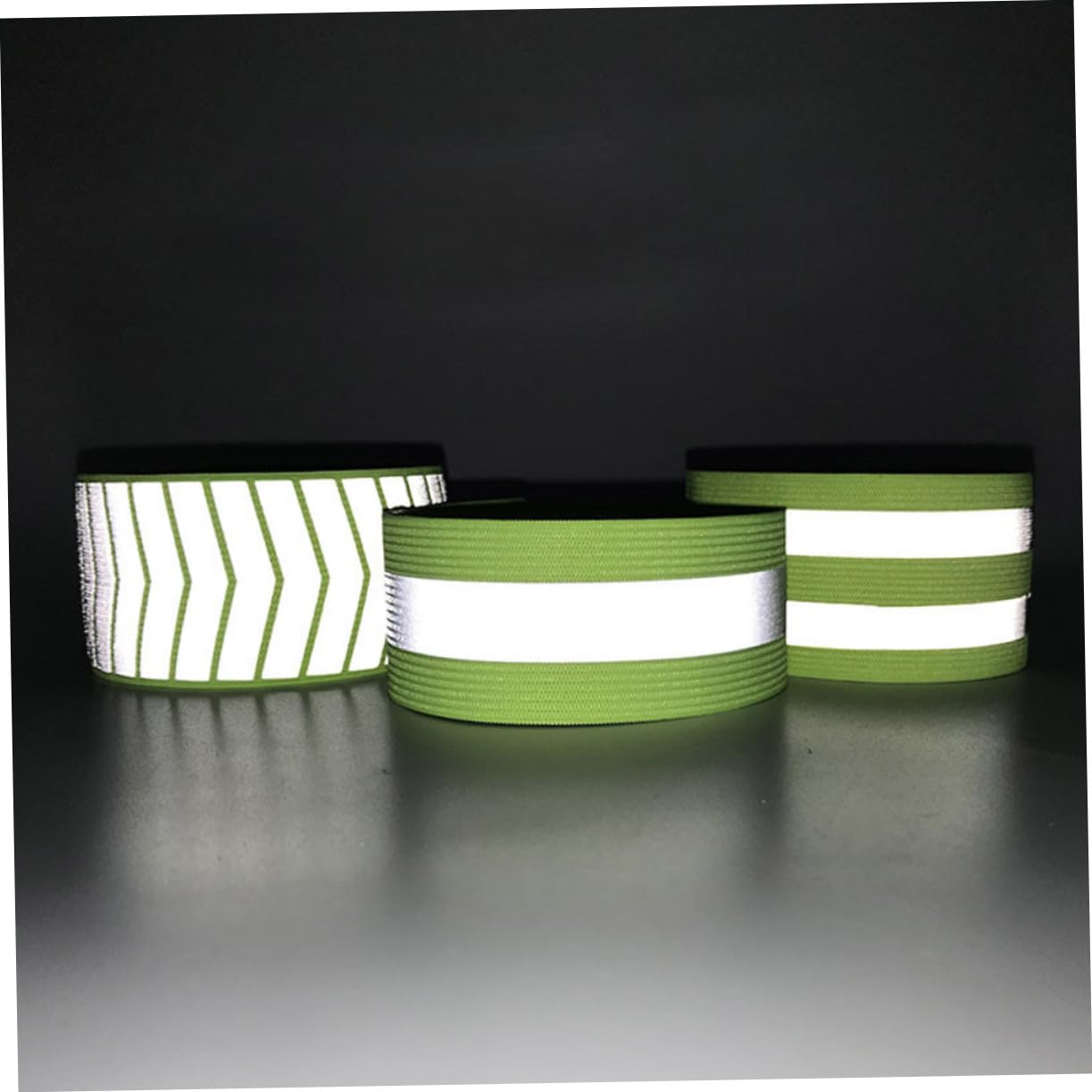 Sosoport Lot De 3 Bracelets De Sécurité Réfléchissants Fluorescents De Nuit Élastiques Verts pour Lextérieur 6 Pièces X 3