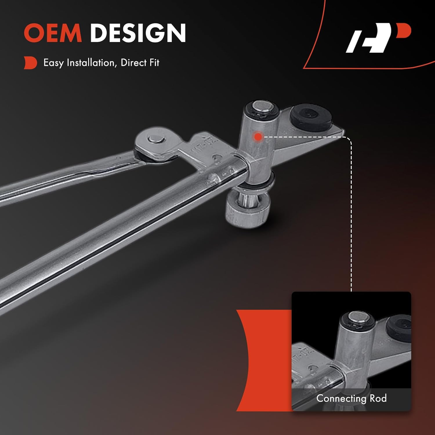 A-Premium Front Windshield Wiper Linkage Compatible with Dodge Ram 1500 1994-2001, Ram 2500 1994-2002, Ram 3500 1994-2002