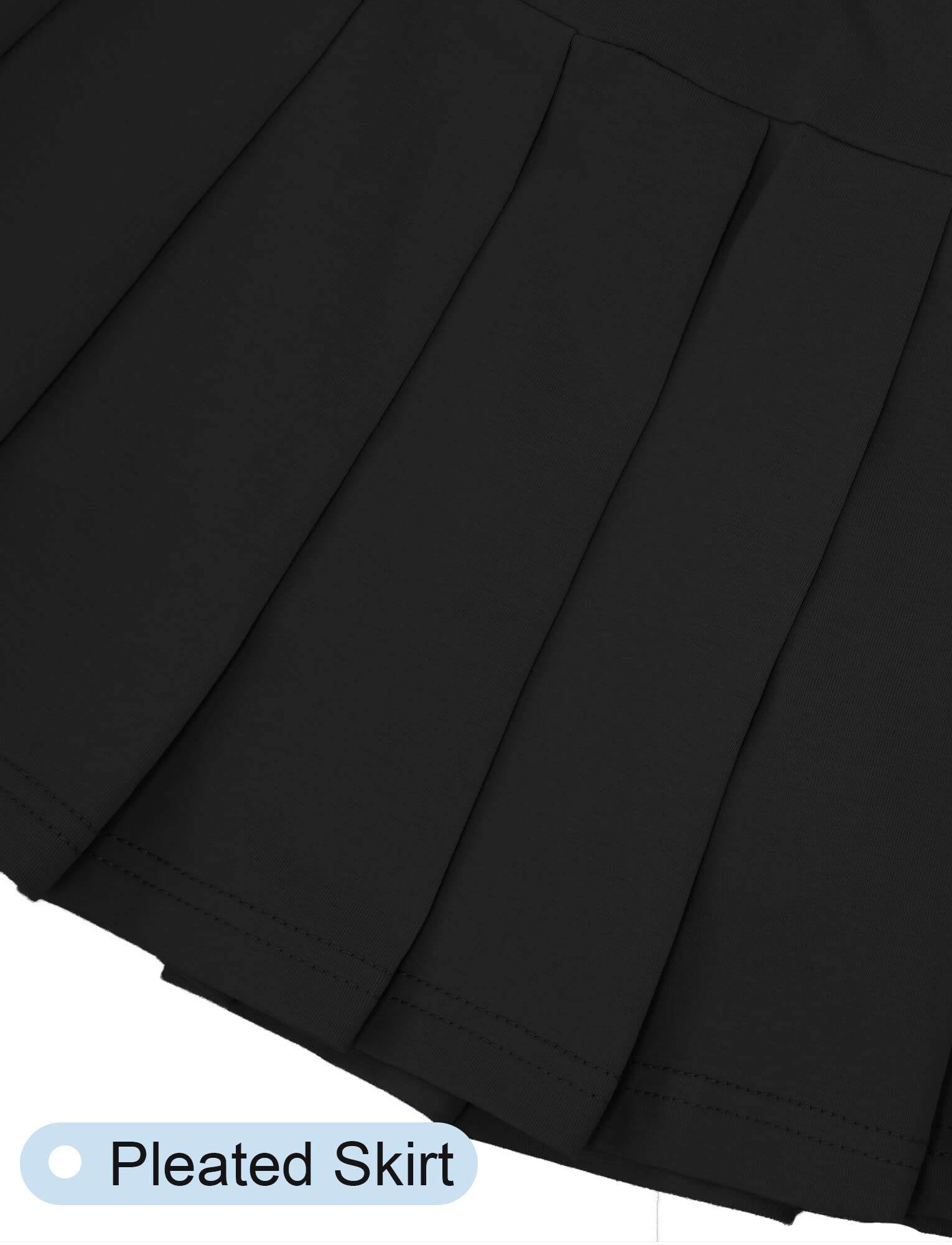 FEOYA Sport Rock mit Hose Mädchen Kinder Sommer Tennisrock Atmungsaktiv Faltenrock Einfarbig Hosenrock Leicht Sommerrock Plissee Sportrock Baumwolle Golfrock Bequem Skort 110-160