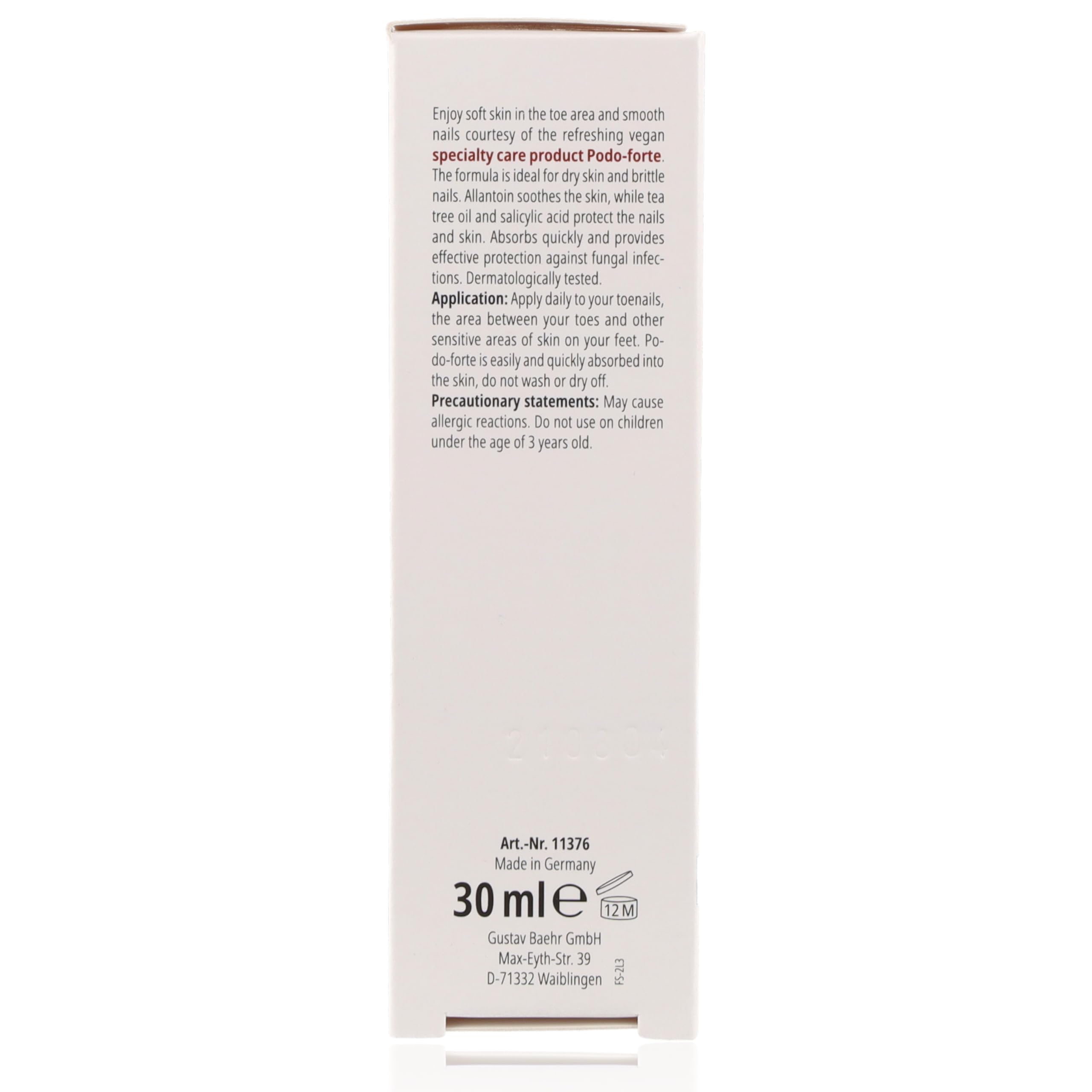 Podo forte fluido con olio di albero del tè, cura speciale delle dita, cura delle unghie, pediBaehr, 30 ml