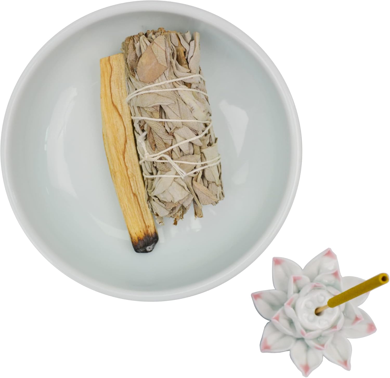 Lotus Palo Santo Holder, Sage Holder for Burning (Sage and
