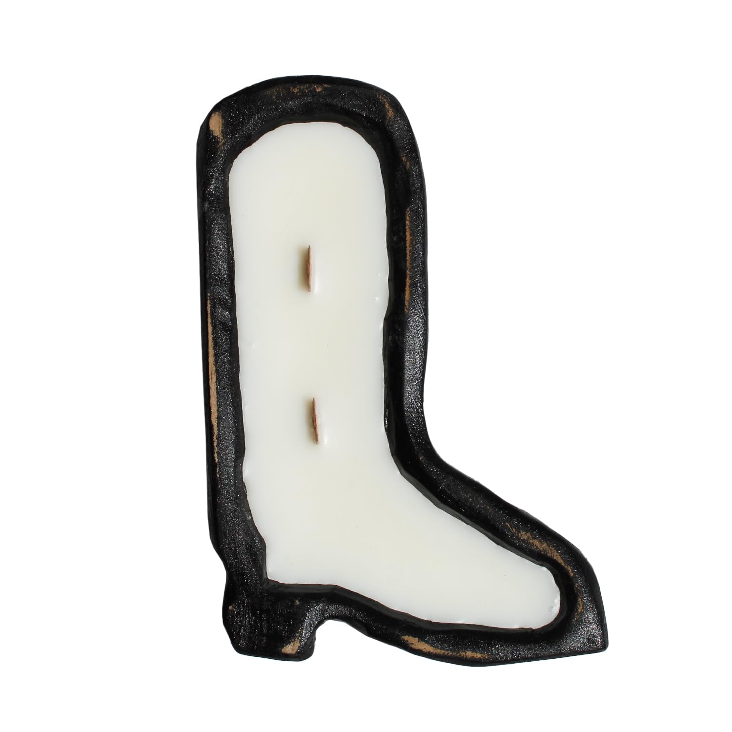 McCall’s Candles | Leather &amp; Scotch | Rustic Boot-Shaped Bread Bowl Candle | Multi-Wick with Crackling Wooden Wicks | USA-Poured Wax | Farmhouse Décor