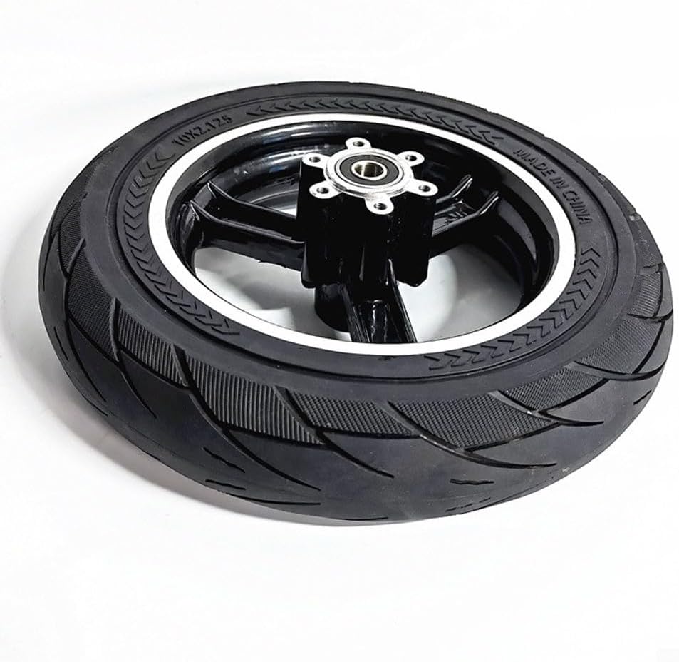 10 Inch Electric Scooter Tire & Hub 10x2.125 Solid Tyre With Wheel Hub Assembly Whole Wheel Scooter Tire Front Wheel Pneumatic Tire(Disc Brake)