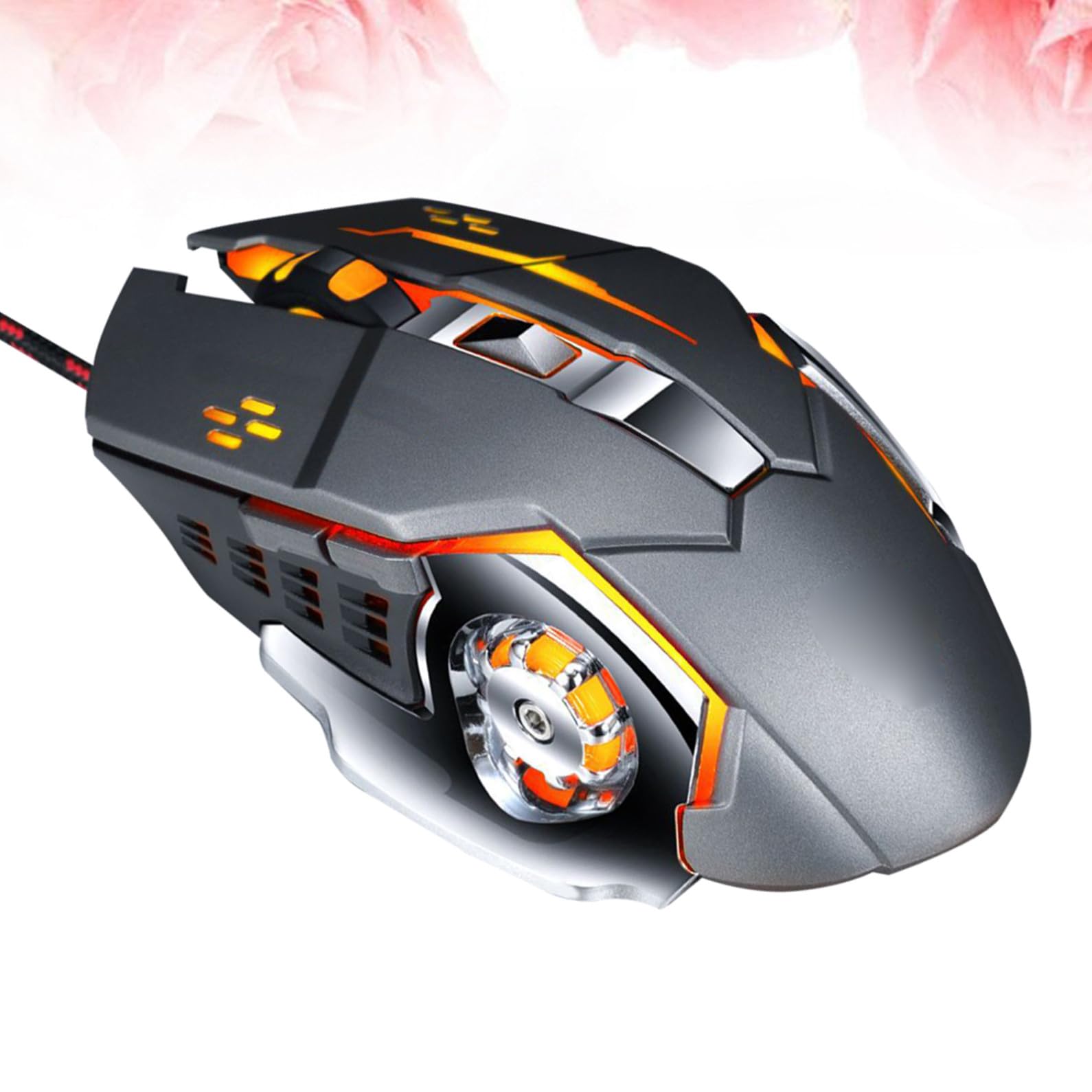 Uonlytech 1pezzi Mouse Cablato Usb Ergonomico Per Computer Da Ufficio Per Pc Desktop Laptop Argento