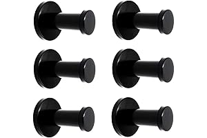 NELXULAS Black Stainless Steel Super Duty Wall Mount Hook Set