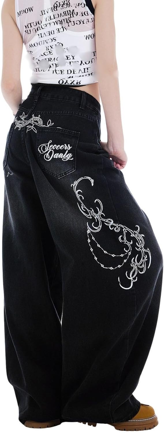 Baggy Jeans for Woman Men High Waisted Barrel Leg Jeans Trendy Boyfriend Denim Pants Vintage Streetwear Clothes