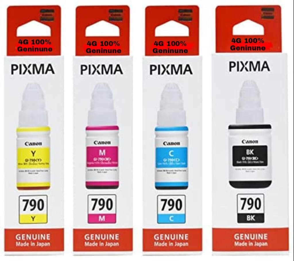 Canon PIXMA GI790 Cyan, Magenta, Yellow Ink Bottles for G1010, G2000 ...