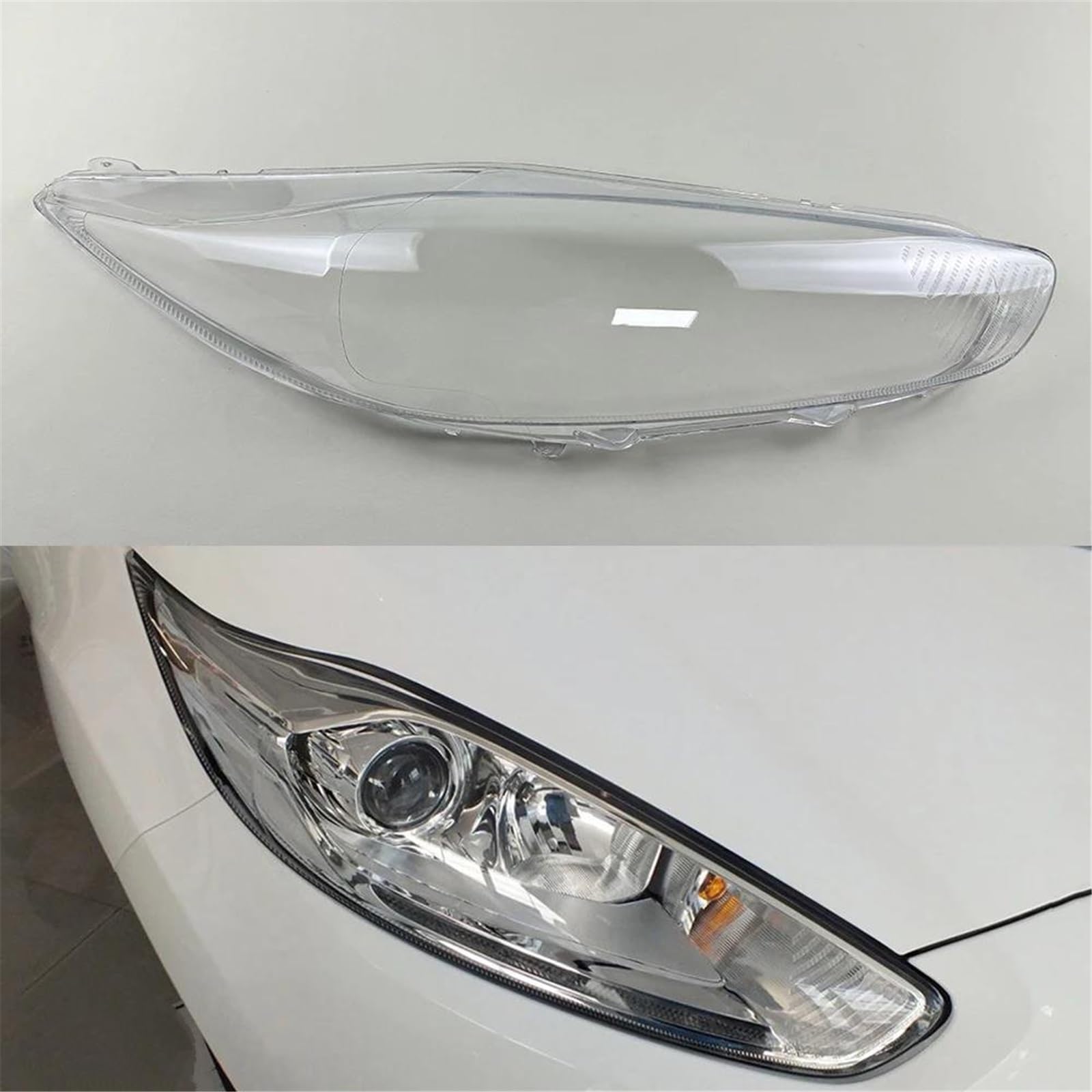 Auto Faro Borsette Lente Compatibile con Ford per Fiesta 2013 2014 2015 Copri Faro Lampada Trasparente Faro Shell Lente Sostituisci Paralume Copriobiettivo Faro Auto(Right)
