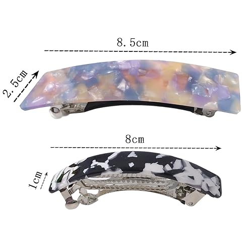 Miniatura 2 de Pinza para el cabello, 6 pasadores para mujer, accesorios para el cabello de concha de tortuga, pinzas para cabello grueso, cabello largo, uso