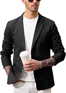 PJ PAUL JONES Men's Cotton Twill Blazer Jacket Lightweight Casual Slim Fit Sport Coat